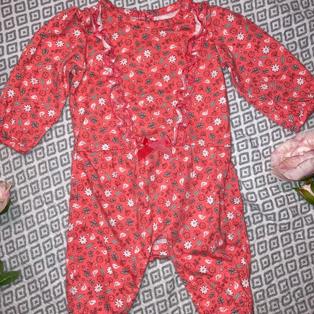 New born flower romper